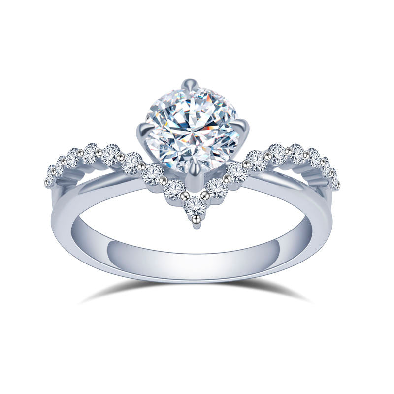 Four Claws Ring with Sparkling Stone and Elegant Shine